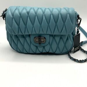 Badgley Mischka Quilted Messenger Bag NWT